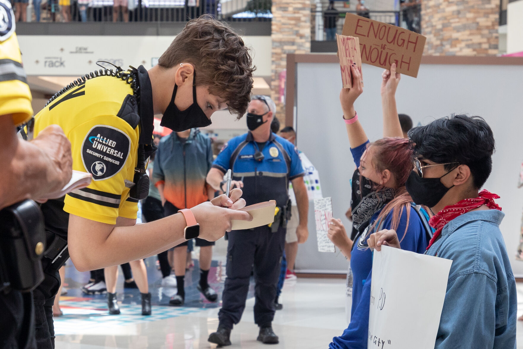 Photos: Protesters kneel for Black Lives Matter movement inside The Parks Mall at Arlington